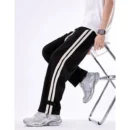 Drip Duo Striped Black Baggy Track Pant