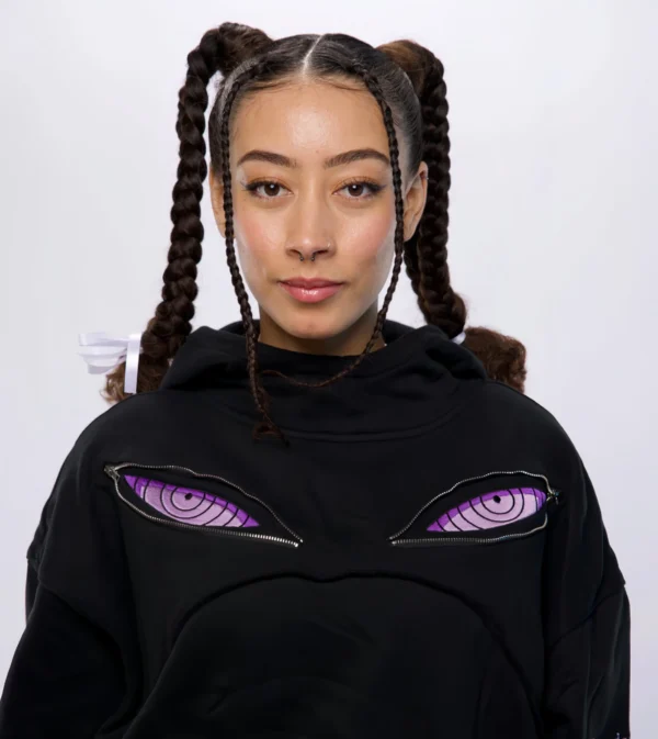 Uchiha Eyes Oversized Hoodie – Naruto Inspired Anime Cosplay Streetwear Hoodie