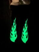 Flame Neon Glowing Baggy Straight Fit Pant