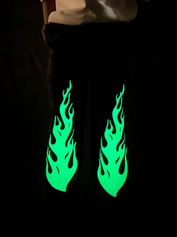 Flame Neon Glowing Baggy Straight Fit Pant - Image 3