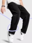 Drip Straight Black Baggy Track Pant