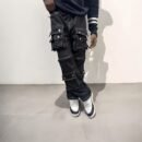 Multi-Pocket Two in One Convertible Baggy Straight Pants: Aesthetic Versatile Utility Design