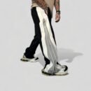 Double Zip Duo Colour Grey & White Wide leg Relaxed Fit Baggy Y2K Pant
