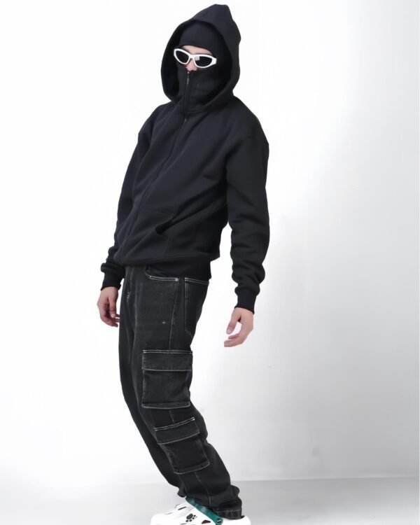 Balaclava Hoodie Full Zip Up - Image 2