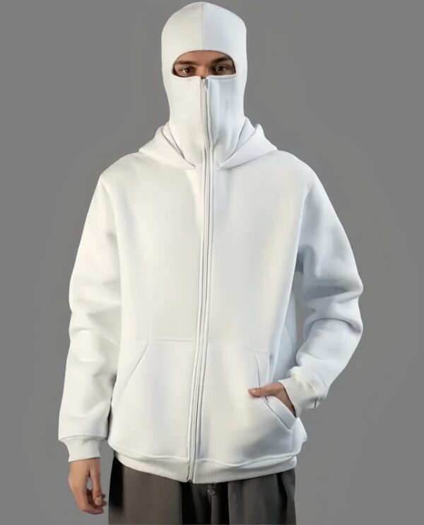 Balaclava Hoodie Zip up Cozy Look - Image 3