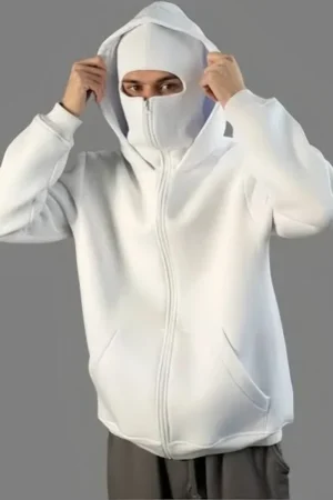 Balaclava Hoodie Zip up Cozy Look