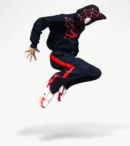 Lifestyle image of family wearing matching Marvel Spider-Man Hoodies from The Drip Soul.