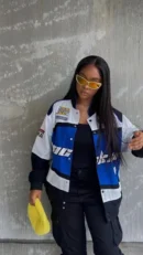 Black Air Vintage Speed Star Racer Jacket