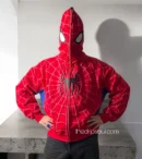 Spidey Hoodie – Premium Superhero Streetwear by The Drip Soul, styled in a street fashion look with city backdrop.