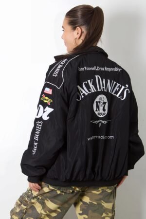 Model Wearing Jack Daniel's Jacket back image from The Drip soul