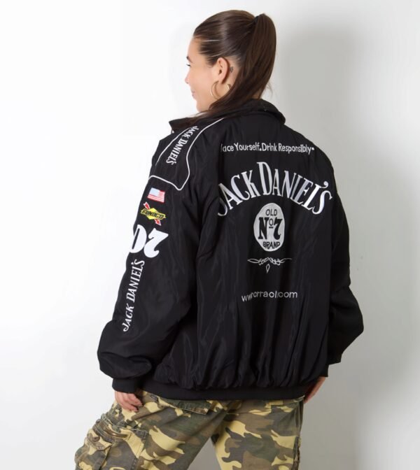 Model Wearing Jack Daniel's Jacket back image from The Drip soul