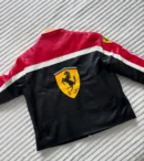 Luxury Ferrari F1 Leather Jacket for Men – Premium motorsport edition from THE DRIP SOUL.