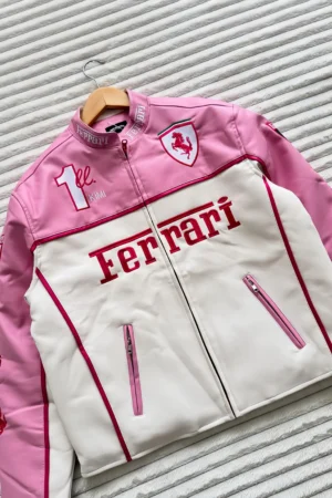 THE DRIP SOUL Ferrari F1 Racing Jacket in pink – limited edition high-fashion outerwear