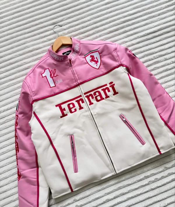 THE DRIP SOUL Ferrari F1 Racing Jacket in pink – limited edition high-fashion outerwear
