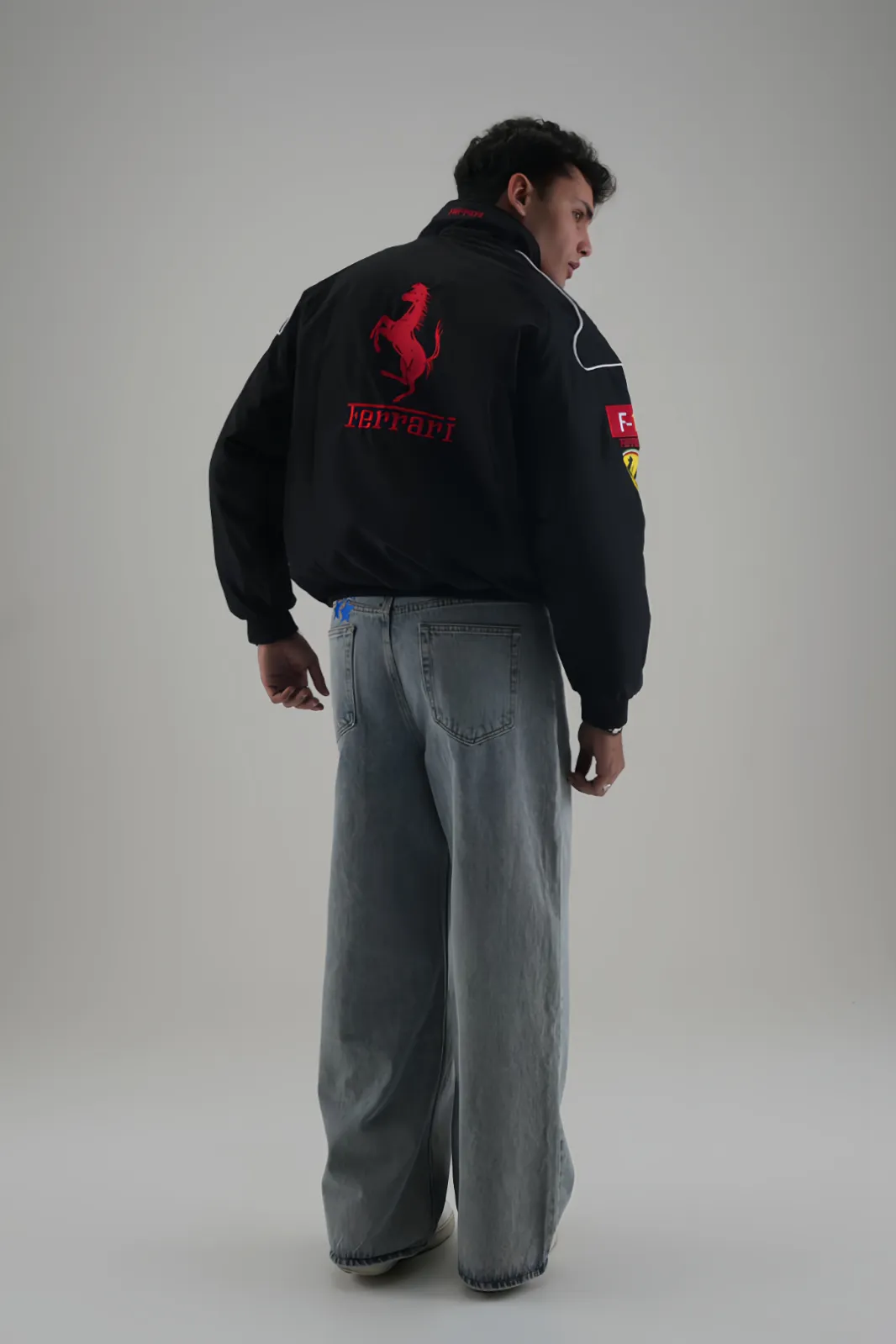 Ferrari F1 Timeless Legend Jacket back detail with Scuderia Ferrari Prancing Horse