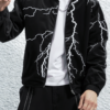 Thunder jacket, jacket, black jacket, lightning jacket