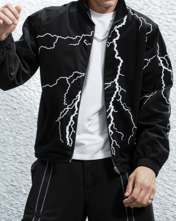 Thunder jacket, jacket, black jacket, lightning jacket