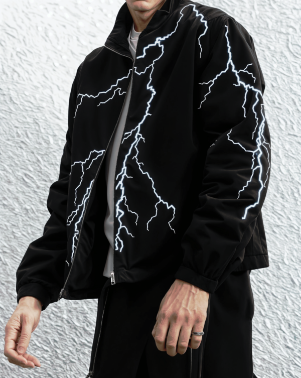 Thunder jacket, jacket, black jacket, lightning jacket