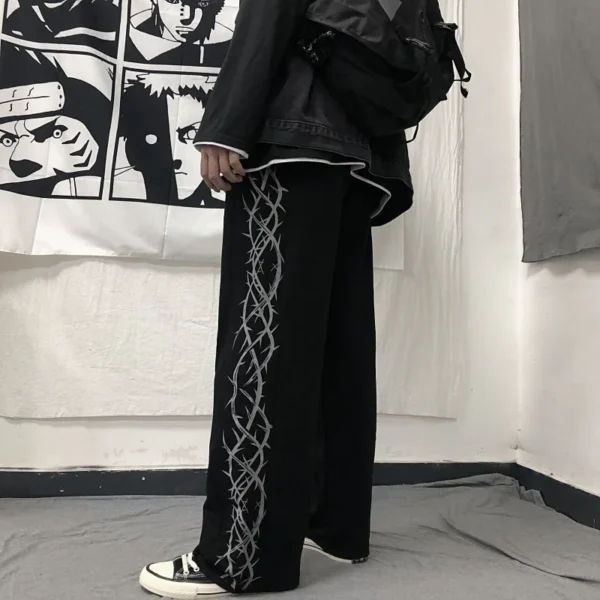 Dual Side Barbed Wire Baggy Pant