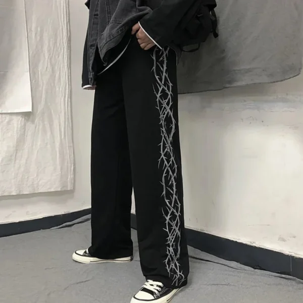 Dual Side Barbed Wire Baggy Pant