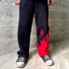 Fire Flame Baggy Pants with Bold Flame Design – Trendy Streetwear for Comfort and Style