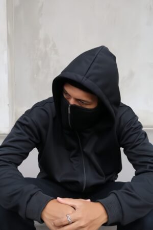 Balaclava zipper zip-up hoodie with built-in face mask for winter protection, Warm Balaclava zip-up hoodie for men and women with face cover for cold weather, Thermal Balaclava zip hoodie with face protection for outdoor activities, Premium winter balaclava hoodie with zipper and full face mask for extreme cold, Unisex zip-up balaclava hoodie for hiking and winter sports with face shield, Insulated balaclava hoodie with zipper and face covering for cold weather adventures, Outdoor-ready balaclava zip-up hoodie with full-face mask for ultimate warmth, Men's/women's thermal balaclava zip hoodie with protective face cover for winter, All-season zip-up hoodie with balaclava face mask for maximum cold protection, Balaclava hoodie with zipper for winter sports, offering face and neck warmth,