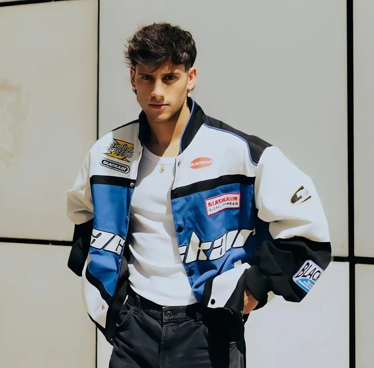 Black Air Classic Iconic Vintage Pro Racing Jacket
