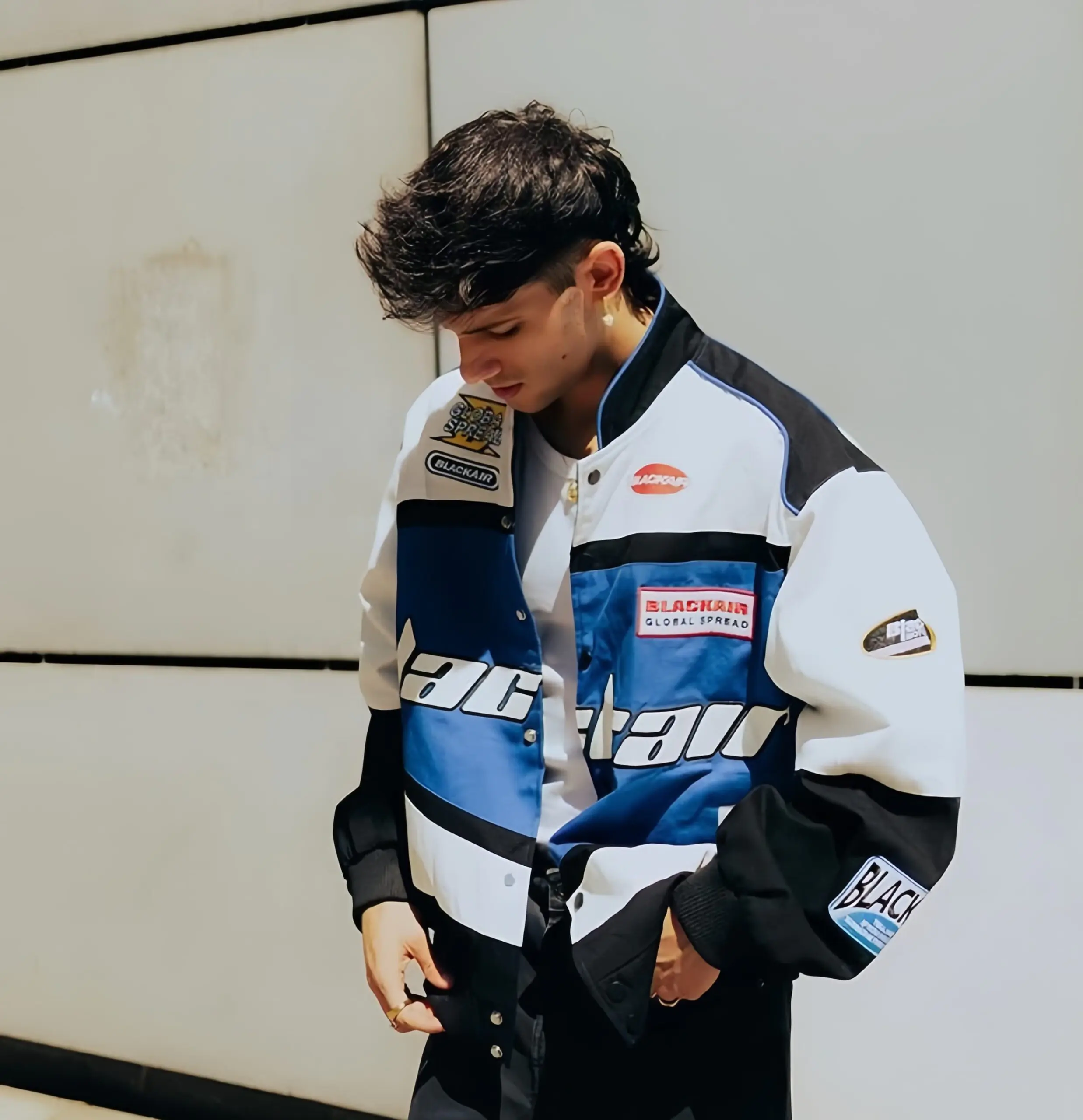Black Air Classic Iconic Vintage Pro Racing Jacket - Image 2