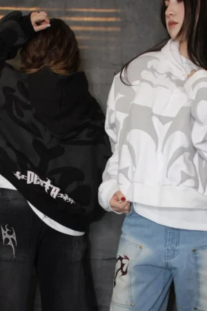 Couple Tribal Shadow Depth Hoodie