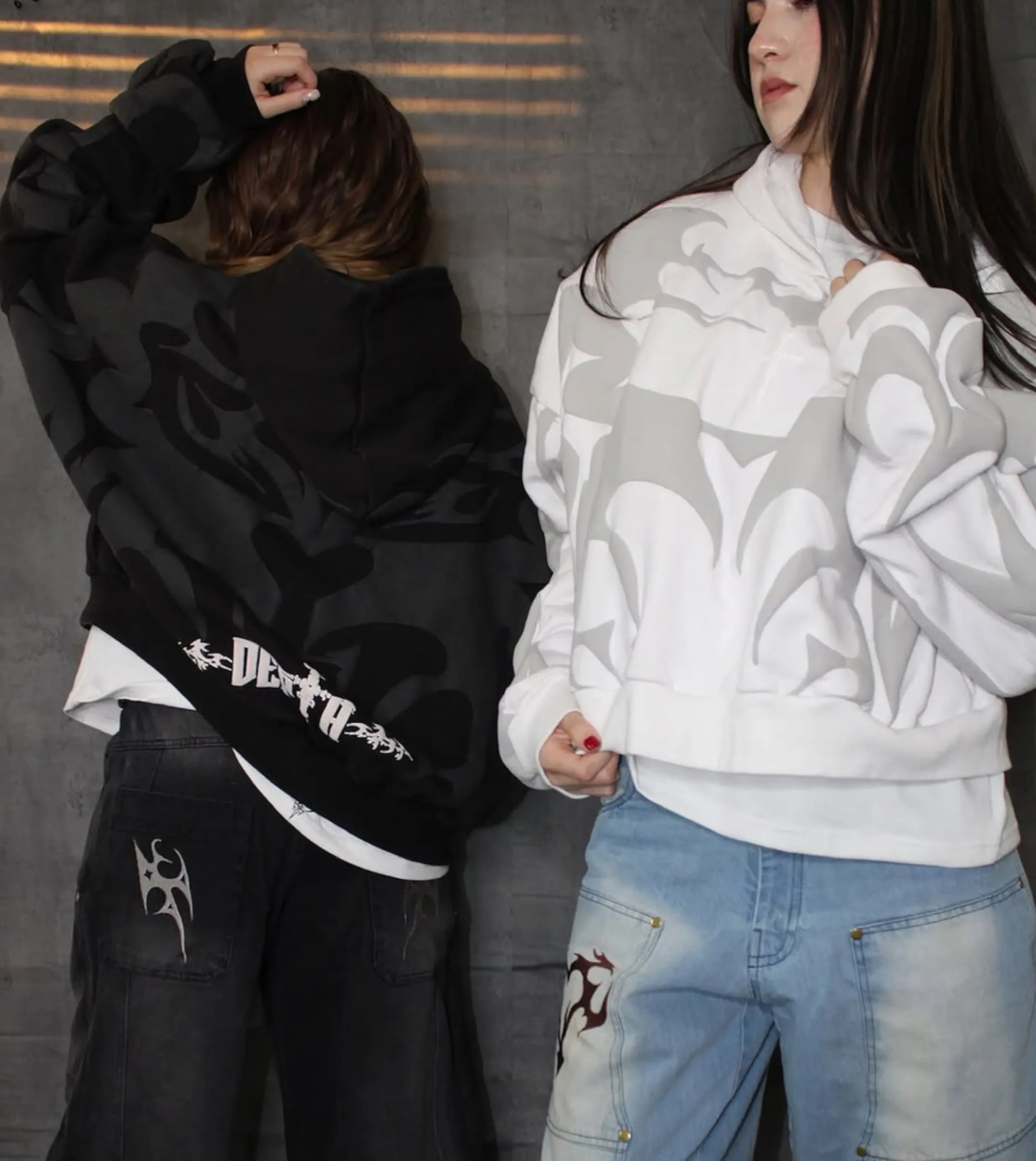 Couple Tribal Shadow Depth Hoodie