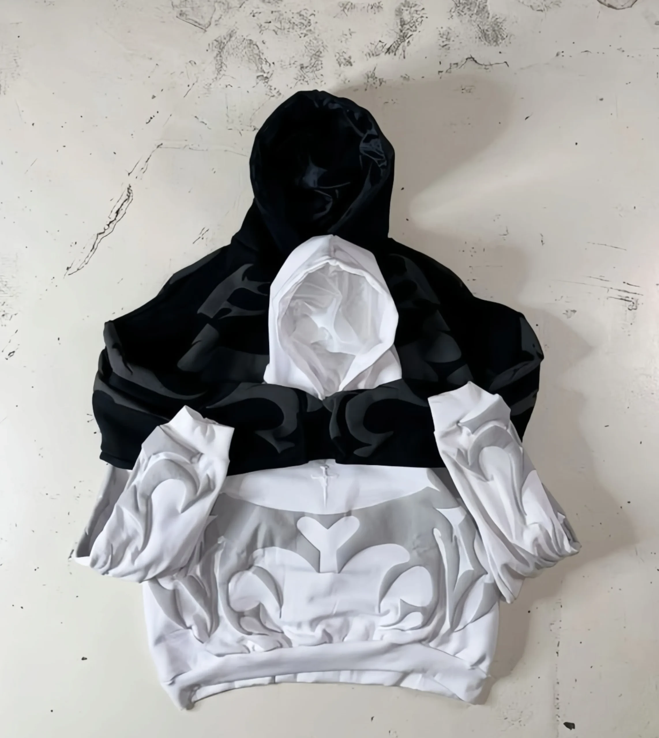 Couple Tribal Shadow Depth Hoodie – Aesthetic Matching Y2K Hoodie - Image 3