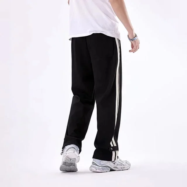 Drip Duo Striped Black Baggy Track Pant - Image 4