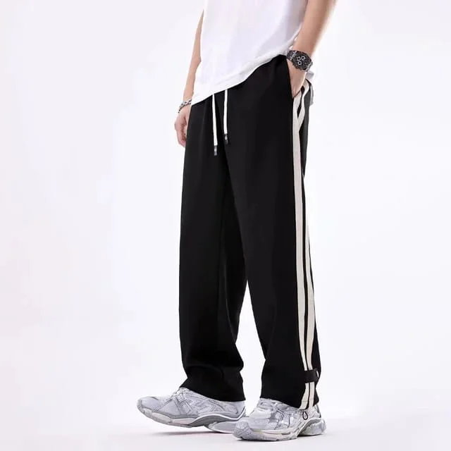 Drip Duo Striped Black Baggy Track Pant - Image 3