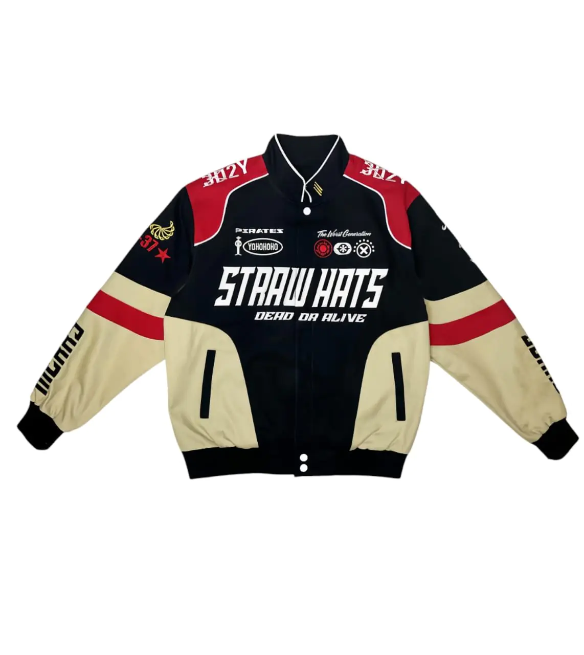  One Piece Jacket – Stylish Straw Hat Pirates Jacket by The Drip Soul Featuring Monkey D. Luffy  - Image 2
