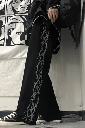 Dual Side Barbed Wire Baggy Pant