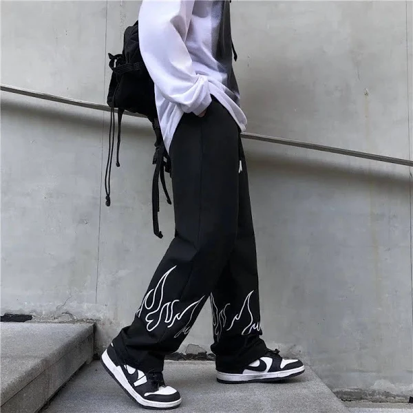 Premium Printed Flame Pant – The Urban Streetwear Essential Baggy Fire Track Pant - Image 4