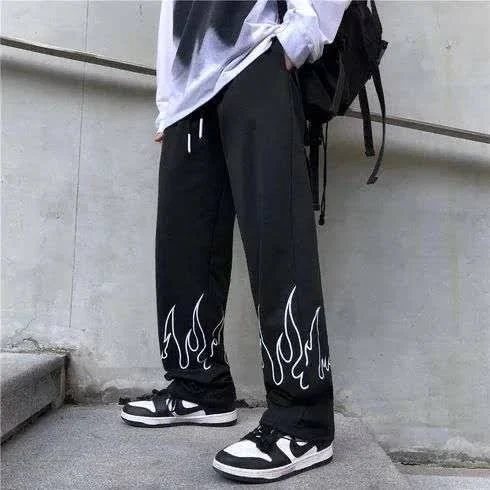 Premium Printed Flame Pant – The Urban Streetwear Essential Baggy Fire Track Pant - Image 3