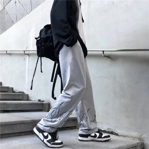 Premium Printed Flame Pant – The Urban Streetwear Essential Baggy Fire Track Pant - Image 6