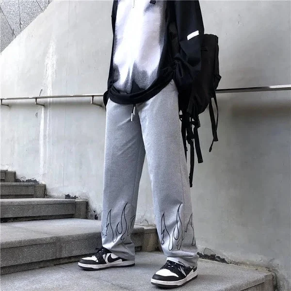 Premium Printed Flame Pant – The Urban Streetwear Essential Baggy Fire Track Pant - Image 8