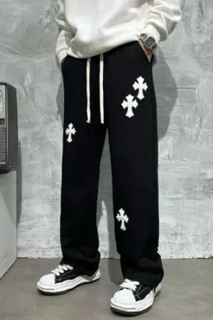 Crossed Aesthetic Drip Baggy Pant