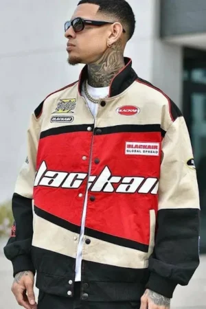 Black Air Classics Iconic Vintage Motorcycle Elite Racer Jacket