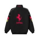 Close-up of Ferrari Vintage Jacket logo patch and stitching details
