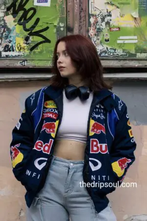 Red Bull Racer Jackets Front image of the drip soul