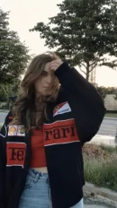 Black Ferrari F1 jacket front view by The Drip Soul