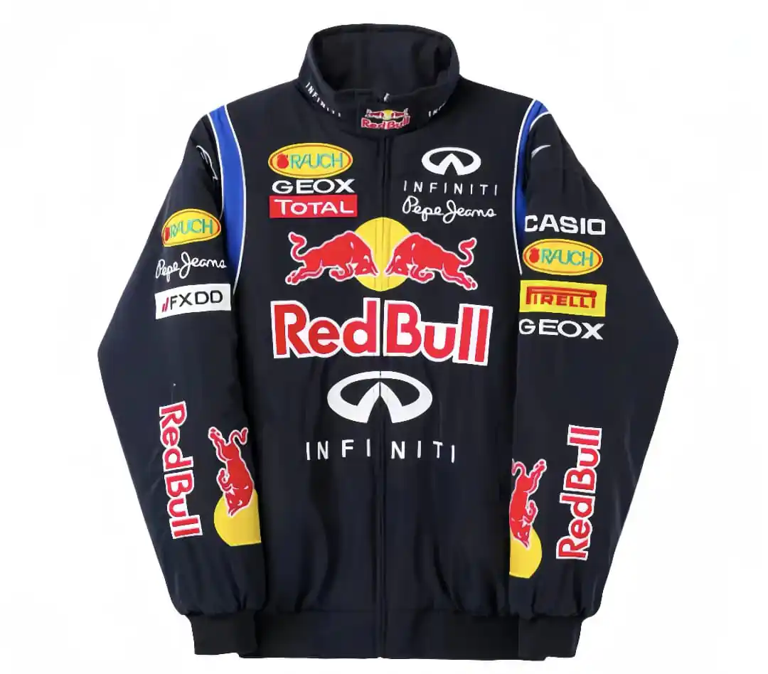 Black Leather Jacket and Red Bull Racing Jacket — Combo Pack | THE DRIP SOUL - Image 3